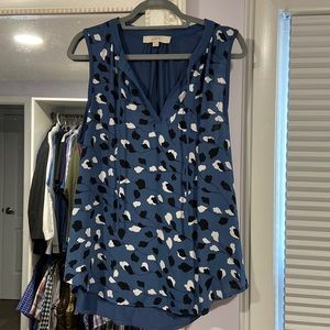 Loft blue sleeveless top